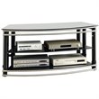 ADD TO YOUR SET: Coaster Curved TV Stand in Black and Silver