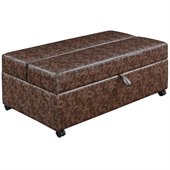 Coaster Storage Bench with Fold Out Sleeper and Casters in Brown