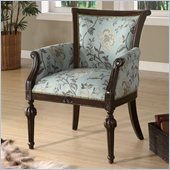 Coaster Accent Chair in Blue with Cappuccino Legs