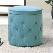 Coaster Circular Storage Ottoman in Light Blue