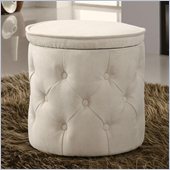 Coaster Circular Storage Ottoman in Beige