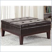 Coaster Square Storage Ottoman in Brown