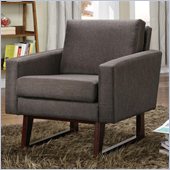 Coaster Club Chair with Exposed Wood in Brown