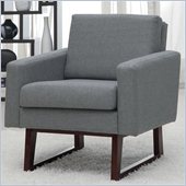 Coaster Club Chair with Exposed Wood in Gray