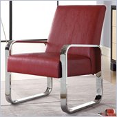 Coaster Accent Seating Leisure Chair with Metal Arms in Red