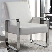 Coaster Accent Seating Leisure Chair with Metal Arms in White