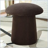 Coaster Mushroom Shaped Ottoman with Swivel in Brown