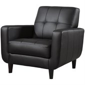 Coaster Club Chair with Exposed Wood in Black