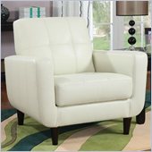 Coaster Club Chair with Exposed Wood in Beige