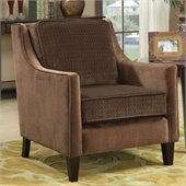 Coaster Accent Chair in Microvelvet Cappuccino