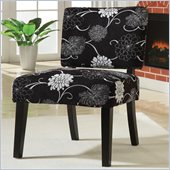 Coaster Accent Chair in Floral Black and White 