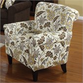 Coaster Club Chair in Brown Flower Motif