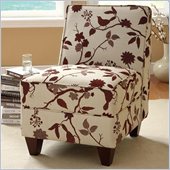 Coaster Accent Chair in White and Brown