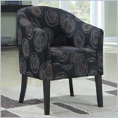 Coaster Club Chair in Black Circle Pattern