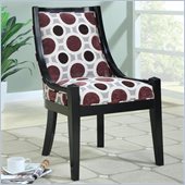Coaster Accent Chair with Geometric Fabric and Black Wooden Border