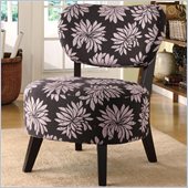 Coaster Accent Chair with Padded Seat in Dark Floral Motif