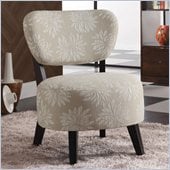 Coaster Accent Chair with Padded Seat in Light Floral Motif