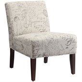 Coaster Contemporary Style Armless Accent Chair in Paisley Pattern