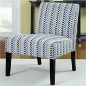 Coaster Contemporary Style Armless Accent Chair in Leaf Pattern