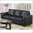ADD TO YOUR SET: Coaster Sawyer Contemporary Leather Double Arm Sofa in Black