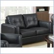 ADD TO YOUR SET: Coaster Sawyer Contemporary Leather Loveseat in Black