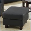 ADD TO YOUR SET: Coaster Sawyer Contemporary Leather Rectangular Ottoman in Black