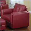 ADD TO YOUR SET: Coaster Sawyer Contemporary Leather Double Arm Chair in Red