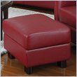 ADD TO YOUR SET: Coaster Sawyer Contemporary Leather Rectangular Ottoman in Red