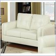 ADD TO YOUR SET: Coaster Sawyer Contemporary Leather Loveseat in Cream