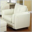 ADD TO YOUR SET: Coaster Sawyer Contemporary Leather Double Arm Chair in Cream