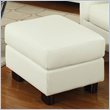 ADD TO YOUR SET: Coaster Sawyer Contemporary Leather Rectangular Ottoman in Cream