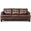 ADD TO YOUR SET: Coaster Samuel Leather Stationary Sofa in Dark Brown