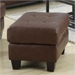 ADD TO YOUR SET: Coaster Samuel Leather Ottoman with Cushioned Top in Dark Brown