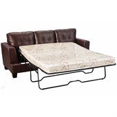 Coaster Samuel Leather Sleeper Sofa in Dark Brown