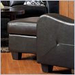 ADD TO YOUR SET: Coaster Java Contemporary Leather Ottoman in Black
