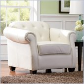 Coaster Kristyna Bonded Leather Upholstered Chair in White