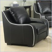 Coaster Myles Bonded Leather Club Chair in Black