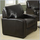 Coaster Kelsey Bonded Leather Club Chair in Rich Brown
