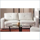 Coaster Jasmine Leather Sofa in White
