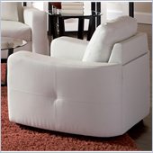 Coaster Jasmine Leather Club Chair in White