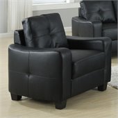 Coaster Jasmine Leather Club Chair in Black