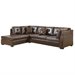 Coaster Darie Leather Sectional Sofa with Left-Side Chaise in Brown