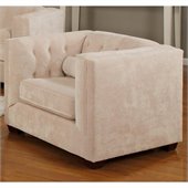 Coaster Alexis Transitional Microvelvet Club Chair in Almond