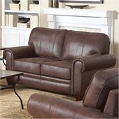 Coaster Bentley Rustic Styled Microfiber Loveseat in Brown