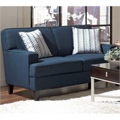 Coaster Finley Linen Love Seat in Blue