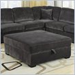ADD TO YOUR SET: Coaster Luka Storage Cocktail Ottoman in Charcoal Velvet