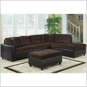 Coaster Henri L-Shaped Sectional with Reversible Chaise in Brown