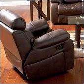 Coaster Denisa Leather Recliner Chair in Rich Brown