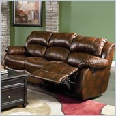 Coaster Morrell Sofa with 2 Recliners in Rich Brown