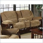 Coaster Malena Double Gliding Recliner Loveseat in Chenille